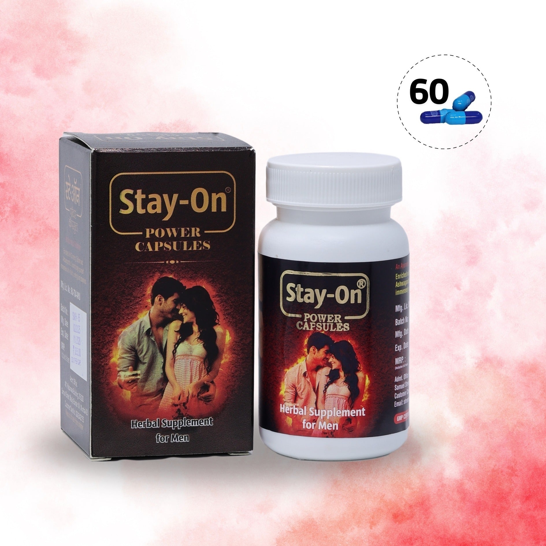 Stay-On Power Capsules – Capsules for Men’s Stamina & Vitality (60 Capsules)